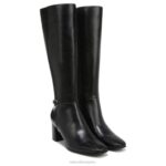 mujer Naturalizer sintético texturizado negro botas waylon de pantorrilla ancha hasta la rodilla RTZ4T600