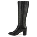 mujer Naturalizer sintético texturizado negro botas waylon de pantorrilla ancha hasta la rodilla RTZ4T600 - Imagen 3