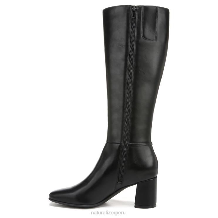 mujer Naturalizer sintético texturizado negro botas waylon de pantorrilla ancha hasta la rodilla RTZ4T600 - Imagen 3
