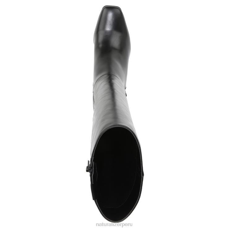 mujer Naturalizer sintético texturizado negro botas waylon de pantorrilla ancha hasta la rodilla RTZ4T600 - Imagen 4