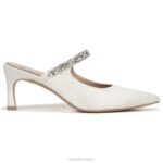 mujer Naturalizer tela blanca de seda mule de vestir liefde RTZ4T316 - Imagen 2