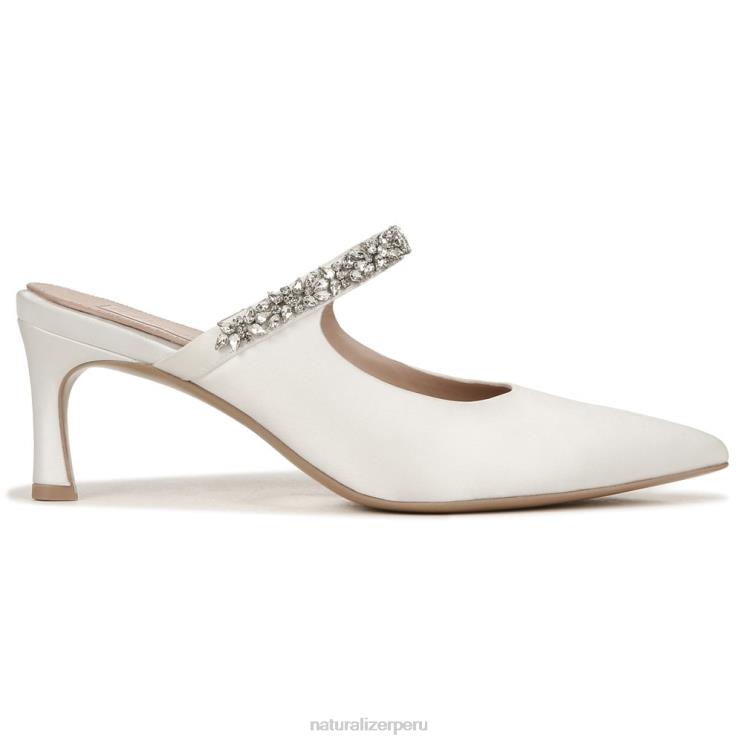 mujer Naturalizer tela blanca de seda mule de vestir liefde RTZ4T316 - Imagen 2