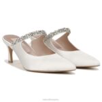 mujer Naturalizer tela blanca de seda mule de vestir liefde RTZ4T316