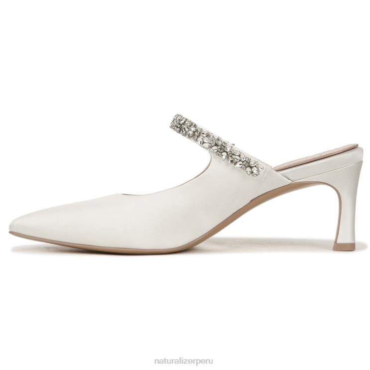 mujer Naturalizer tela blanca de seda mule de vestir liefde RTZ4T316 - Imagen 3