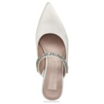 mujer Naturalizer tela blanca de seda mule de vestir liefde RTZ4T316 - Imagen 4