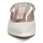 mujer Naturalizer tela blanca de seda mule de vestir liefde RTZ4T316 - Imagen 5
