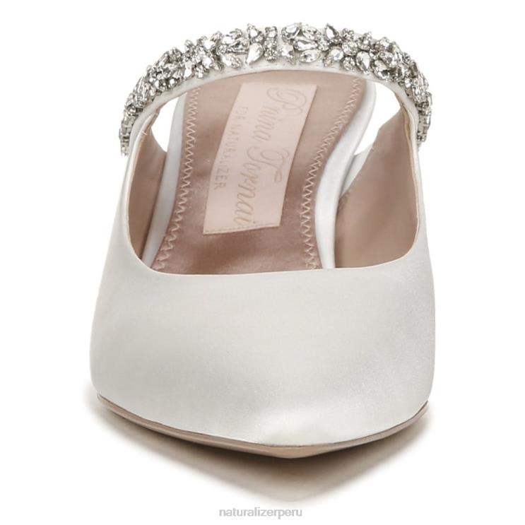 mujer Naturalizer tela blanca de seda mule de vestir liefde RTZ4T316 - Imagen 5