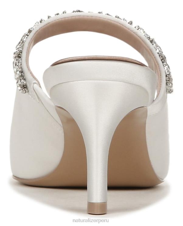 mujer Naturalizer tela blanca de seda mule de vestir liefde RTZ4T316 - Imagen 6