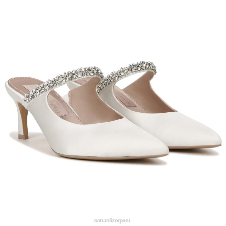 mujer Naturalizer tela blanca de seda mule de vestir liefde RTZ4T316 - Imagen 1