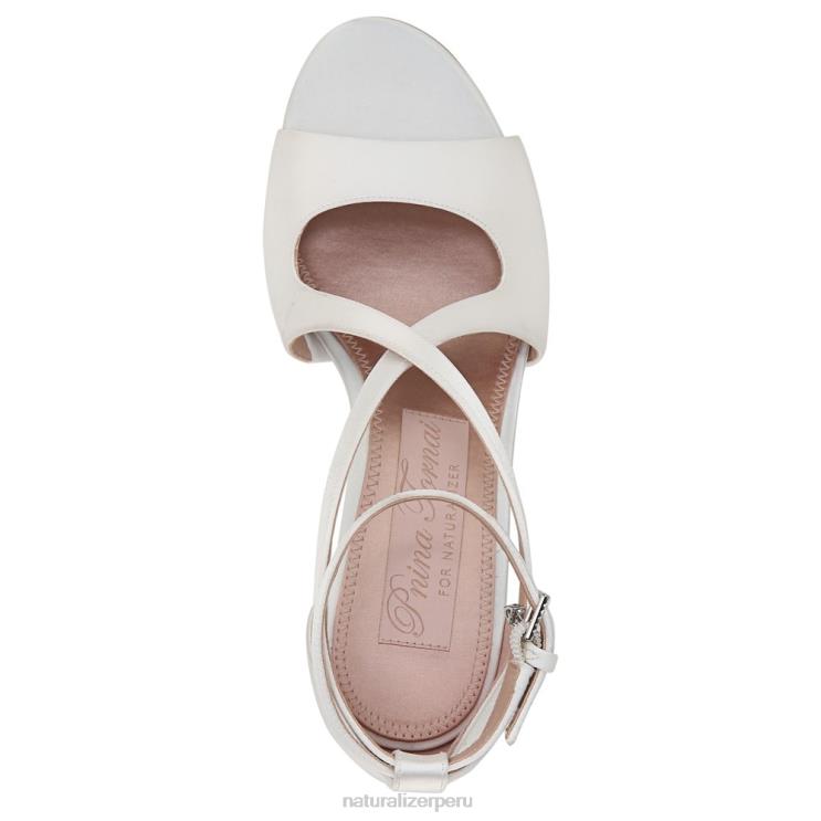 mujer Naturalizer tela blanca de seda sandalia de vestir amor 2 RTZ4T322 - Imagen 4
