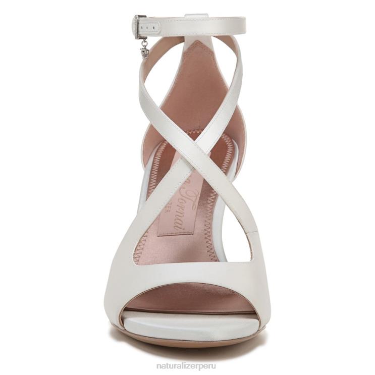 mujer Naturalizer tela blanca de seda sandalia de vestir amor 2 RTZ4T322 - Imagen 5