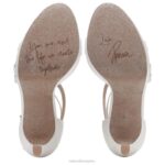 mujer Naturalizer tela blanca de seda sandalia de vestir love 2 RTZ4T323 - Imagen 7