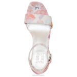 mujer Naturalizer tela blanca sandalia de vestir alegría RTZ4T74 - Imagen 4