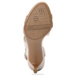 mujer Naturalizer tela de champán sandalia de vestir taimi RTZ4T505 - Imagen 7