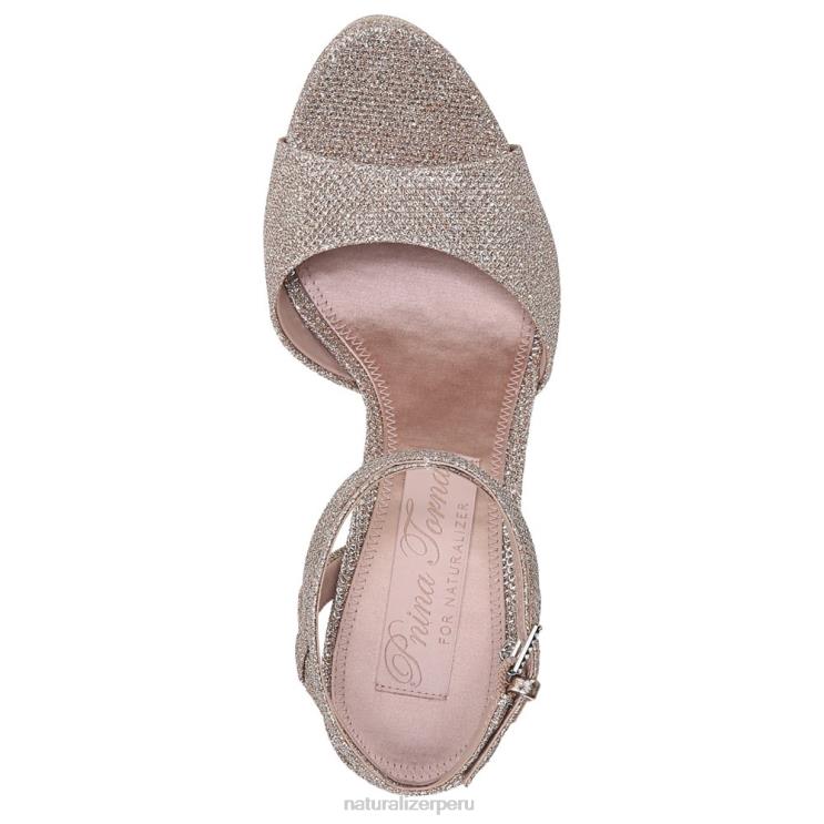 mujer Naturalizer tela de oro rosa sandalia de vestir ai RTZ4T297 - Imagen 4