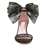 mujer Naturalizer tela negra sandalia de vestir amour RTZ4T312 - Imagen 5