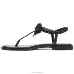 mujer Naturalizer tela negra sandalia de vestir florita RTZ4T663 - Imagen 3