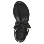 mujer Naturalizer tela negra sandalia de vestir florita RTZ4T663 - Imagen 4