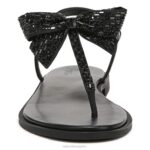 mujer Naturalizer tela negra sandalia de vestir florita RTZ4T663 - Imagen 5