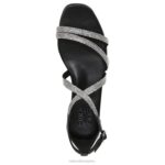 mujer Naturalizer tela negra sandalia sicilia RTZ4T378 - Imagen 4
