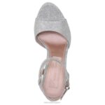 mujer Naturalizer tela plateada sandalia de vestir ai RTZ4T296 - Imagen 4