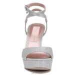 mujer Naturalizer tela plateada sandalia de vestir ai RTZ4T296 - Imagen 5