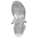 mujer Naturalizer tela plateada sandalia de vestir florita RTZ4T662 - Imagen 4