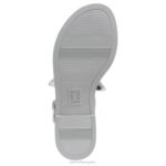mujer Naturalizer tela plateada sandalia de vestir florita RTZ4T662 - Imagen 7