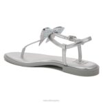 mujer Naturalizer tela plateada sandalia de vestir florita RTZ4T662 - Imagen 8