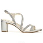 mujer Naturalizer tela plateada sandalia de vestir vanessa RTZ4T25 - Imagen 2