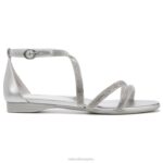 mujer Naturalizer tela plateada sandalia sicilia RTZ4T379 - Imagen 2