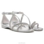 mujer Naturalizer tela plateada sandalia sicilia RTZ4T379