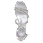 mujer Naturalizer tela plateada sandalia sicilia RTZ4T379 - Imagen 4
