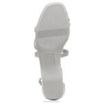 mujer Naturalizer tela plateada sandalia sicilia RTZ4T379 - Imagen 7