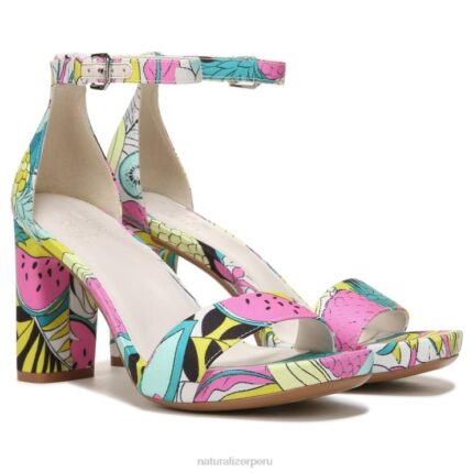 mujer Naturalizer tela retro con estampado de frutas sandalia de vestir alegría RTZ4T75