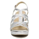 mujer Naturalizer brillo plateado sintético sandalia de vestir baylor RTZ4T580 - Imagen 5