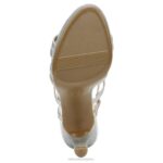 mujer Naturalizer brillo plateado sintético sandalia de vestir baylor RTZ4T580 - Imagen 7