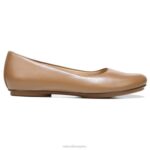 mujer Naturalizer café de cuero bailarinas maxwell RTZ4T177 - Imagen 2