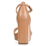 mujer Naturalizer café de cuero sandalia de vestir 27 edit jae RTZ4T677 - Imagen 6