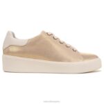 mujer Naturalizer cuero dorado tenis morrison 2.0 con cordones RTZ4T94 - Imagen 2