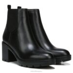 mujer Naturalizer cuero negro bota impermeable verney RTZ4T269