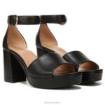 mujer Naturalizer cuero negro sandalia de vestir perlada RTZ4T341