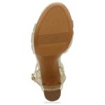 mujer Naturalizer piel de serpiente metalizada dorada sandalia de vestir mallory RTZ4T494 - Imagen 7